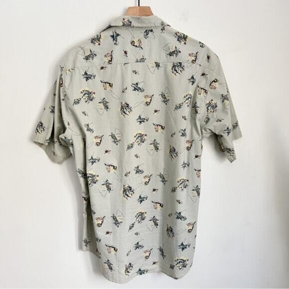 Woolrich Fishing Short Sleeve Button Up Size L - Picture 5 of 6